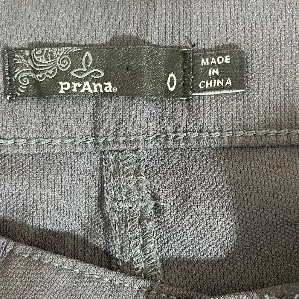Prana Brenna Pants Skinny Ribbed Moto Skinny Jeans Gray Sz 0